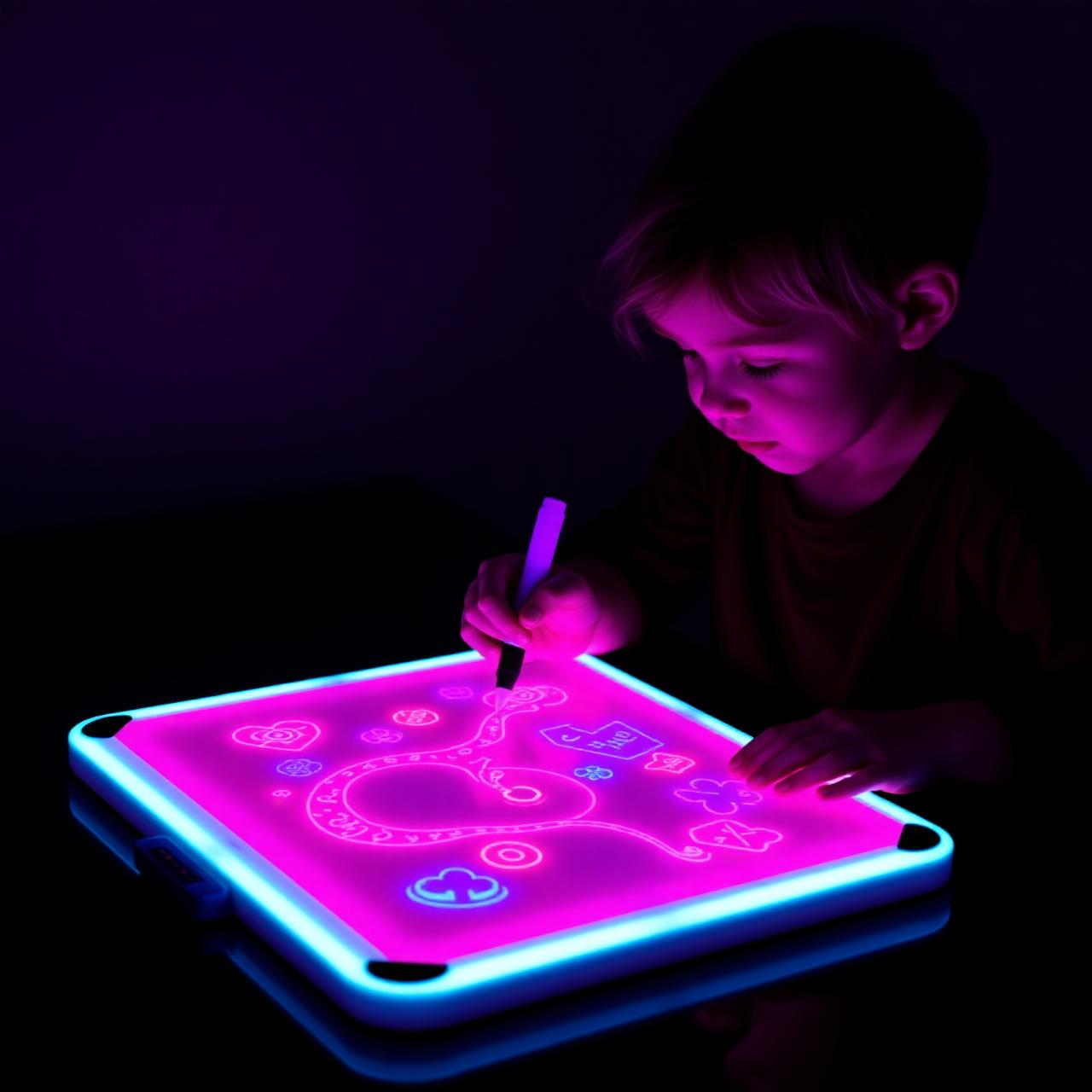 Tablica LED GlowSketch w użyciu